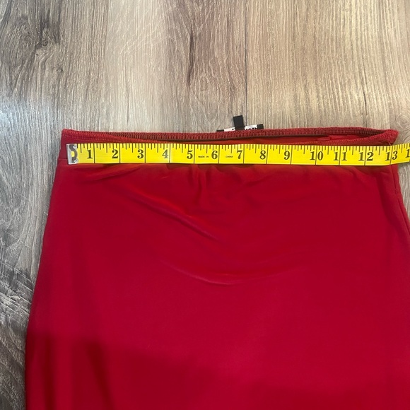 Red,Wine 2 piece dress, long pencil skirt with crop cut out top,Large, New - Picture 9 of 11